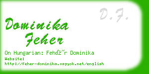 dominika feher business card